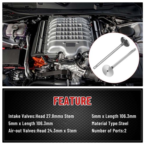 Intake & Exhaust Valves For Jeep Grand Cherokee RAM 1500 3.0L Turbo V6 2014-2022 - Picture 4 of 15