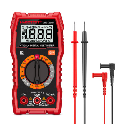 HABOTEST HT108L Digital Multimeter Tester Digital Voltage Detector True-RMS 600V