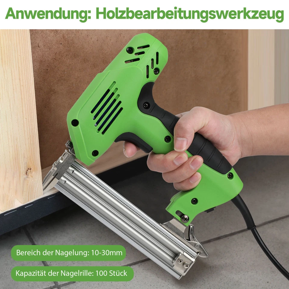 2000W Elektrischer Nagelpistole Tacker Klammer Gerader Tacker Set Holzbearbei - Bild 4 von 4