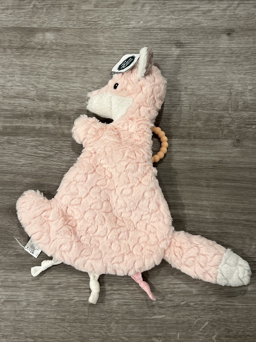 Mary Meyer Fox Security Blanket With Teething Ring - Soothing Baby Lovey Blanket, 13 Inches
