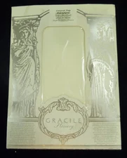 NEW Vintage Gracile Hosiery Control Top Size M Blanc White Lycra Sheer Nylon NIP