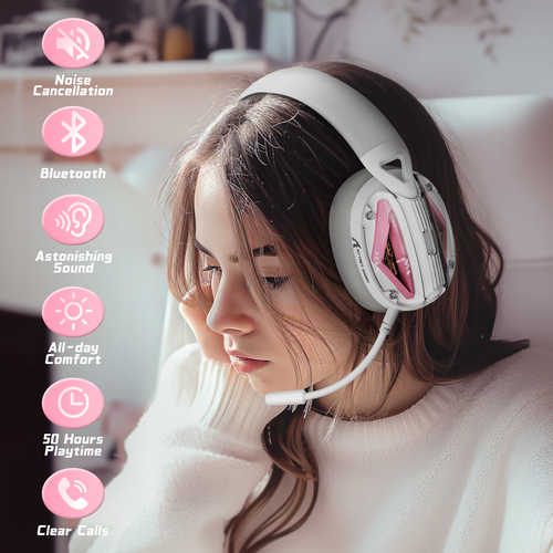ATTACK SHARK L60 Ultra-Light Gaming Headset for PC 2.4G/Bluetooth/3.5mm - Picture 2 of 14