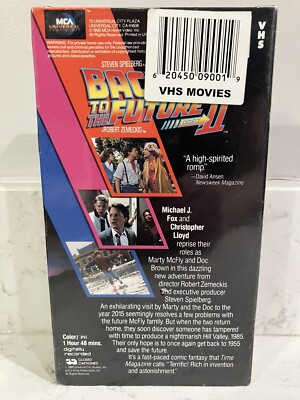 RARE HTF BACK TO THE FUTURE PART II 2 TWO 1989 VHS MOVIE BRAND NEW