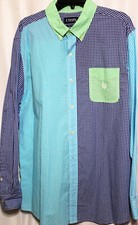 MENS CHAPS EASY CARE MULTI COLORED LONG SLEEVE SHIRT WITH POCKET-SIZE XL-NEW