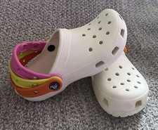 Crocs Classic White Clogs Unisex Adult Men Size US 4 Women Size 6 Triple Strap