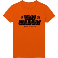 Van Halen World Tour 78 Orange T-Shirt OFFICIAL