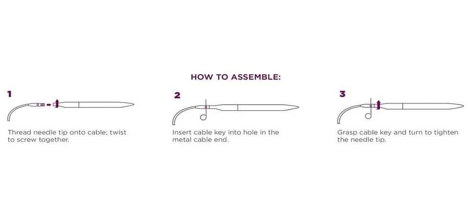 Juego de agujas de tejer de madera intercambiables de mosaico de punta corta de 2-3/4" Knit Picks Foto 4 de 4