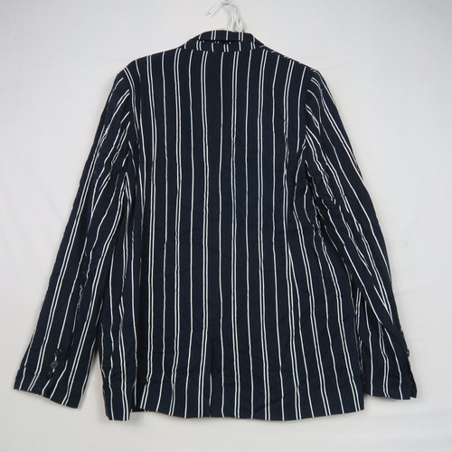 Decjuba Womens Blazer Jacket 14(AU) or Large Blue Striped Long Sleeve Office - Picture 8 of 10
