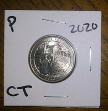 2020 - P Mint - Weir Farm Connecticut ATB Quarter + Protective coin flip!