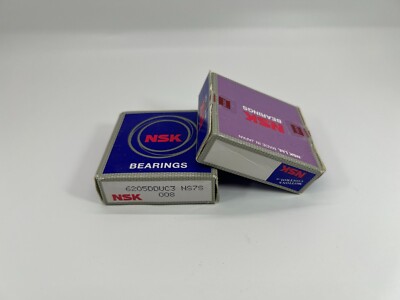 NSK 2 x 6205-2RS/DDU CM / C3 2 RUBBER SHIELDED BALL BEARING 25X52X15MM NEW JAPAN