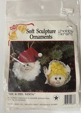 Hobby Kraft Soft Sculpture Ornaments Mr  Mrs Santa Claus Kit Christmas Craft