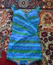 COLE OF CALIFORNIA ORIGINAL ONE PIECE SWIMSUIT LINED MESH NYLON 6/S 1960's VNTG