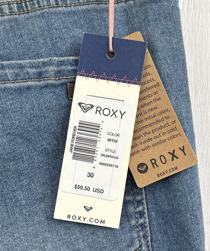 Roxy Womens 30 Light Blue Flare Jeans NWT - Picture 7 of 12