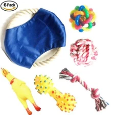 Chew and Squeaky Dog Toys for Puppy Doggie and Small Medium Dog. 6 pcs inside