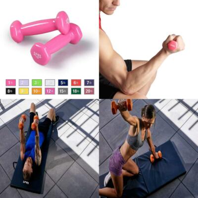 SPRI Dumbbells Deluxe Vinyl Coated Hand Weights All-Purpose
