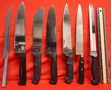 LOT 7 Different Brands  - Multipurpose  Kitchen KNIVES. Tag 291k