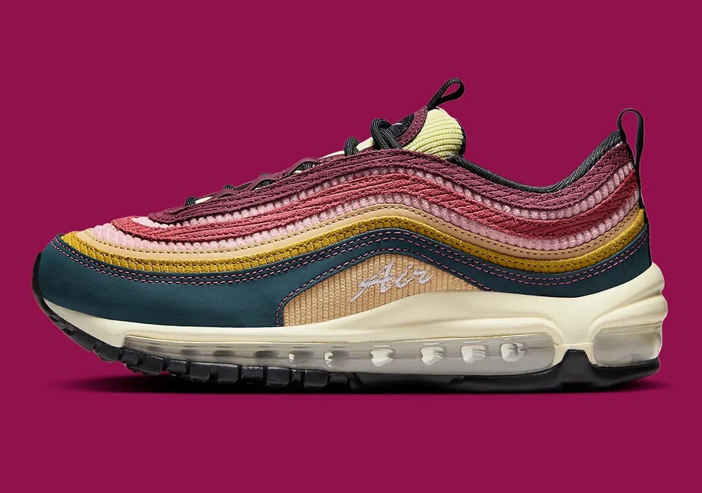Nike Air Max 97 Multi-Color Corduroy Women's Sneakers Size 10 FB8454-300 New
