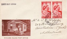 Pitcairn Islands to Netherlands GVI Silver Wedding cacheted FDC 1949