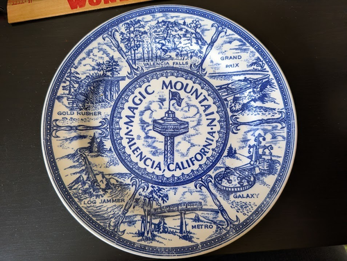 ~~ Vintage 9" Souvenir Teller 1971-1976 ~ Magic Mountain ~ Valencia, Kalifornien ~~ - Bild 3 von 4