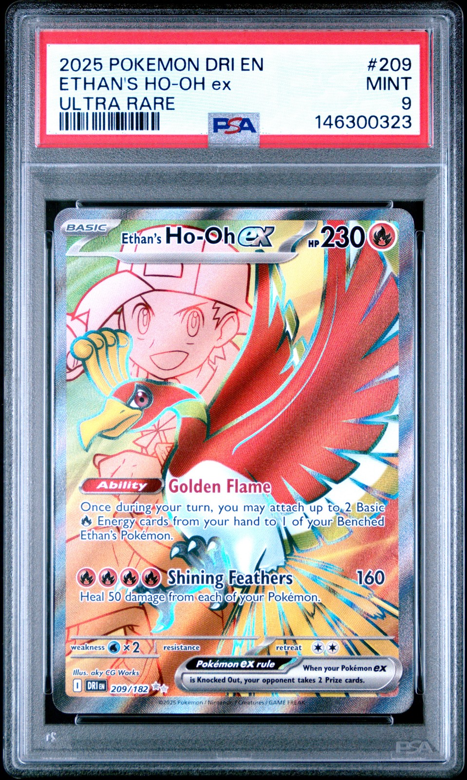 Ethan'S Ho-Oh Ex Pokemon Dri En-Destined Rivals 209 NM PSA 9