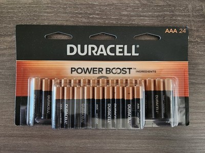 Duracell Power Boost AAA Alkaline Batteries - 24 Count - Factory Sealed New