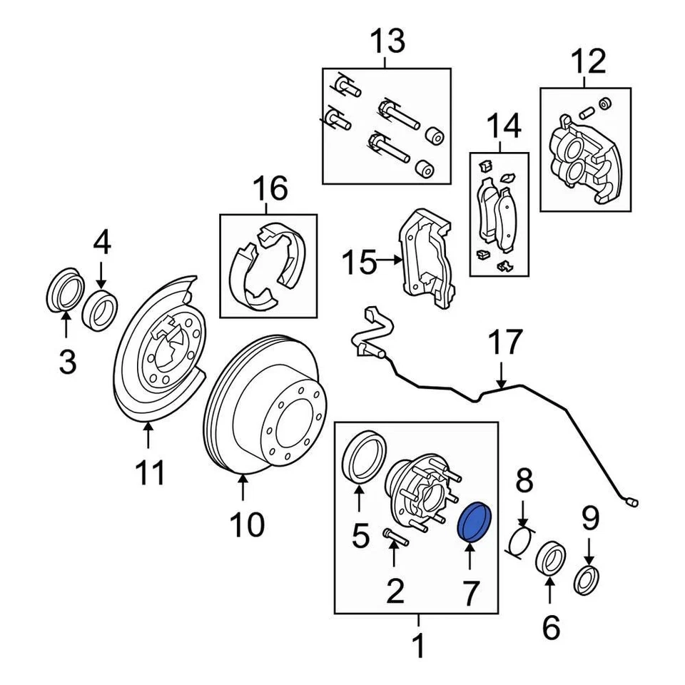 For Ford E-450 Super Duty 2003-2022 Ford TCAA1243A Rear Inner Wheel Bearing Race Foto 3 de 4
