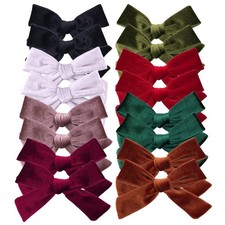 Big Velvet Bow Hair Clips Barrettes Baby Girl Hair Bows Alligator Clip Access...