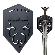 Sword Wall Mount Vertical Display Rack With Hollow-Carved Design Wall Holder ...