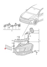 Película de máscara genuina VW Polo Derby Vento-IND para faro 2G2941981