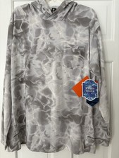 Habit Waves Collection Shirt Men  s Large Light Gray Long Sleeve Hooded Wicking