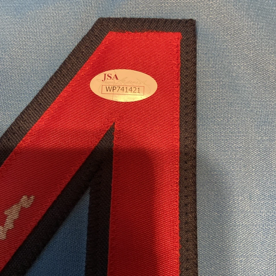 🐦 BRUCE SUTTER 🐦 "HOF 06" Autographed/Signed Jersey JSA COA Blue Custom Jersey - Image 3 of 4