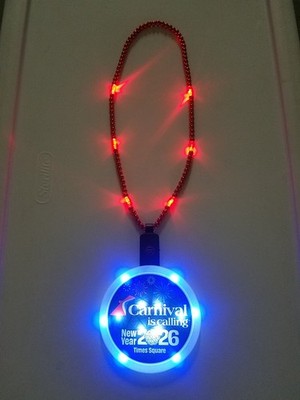 2026 Carnival Cruise New Years Eve Necklace Times Square Planet Fitness BallDrop