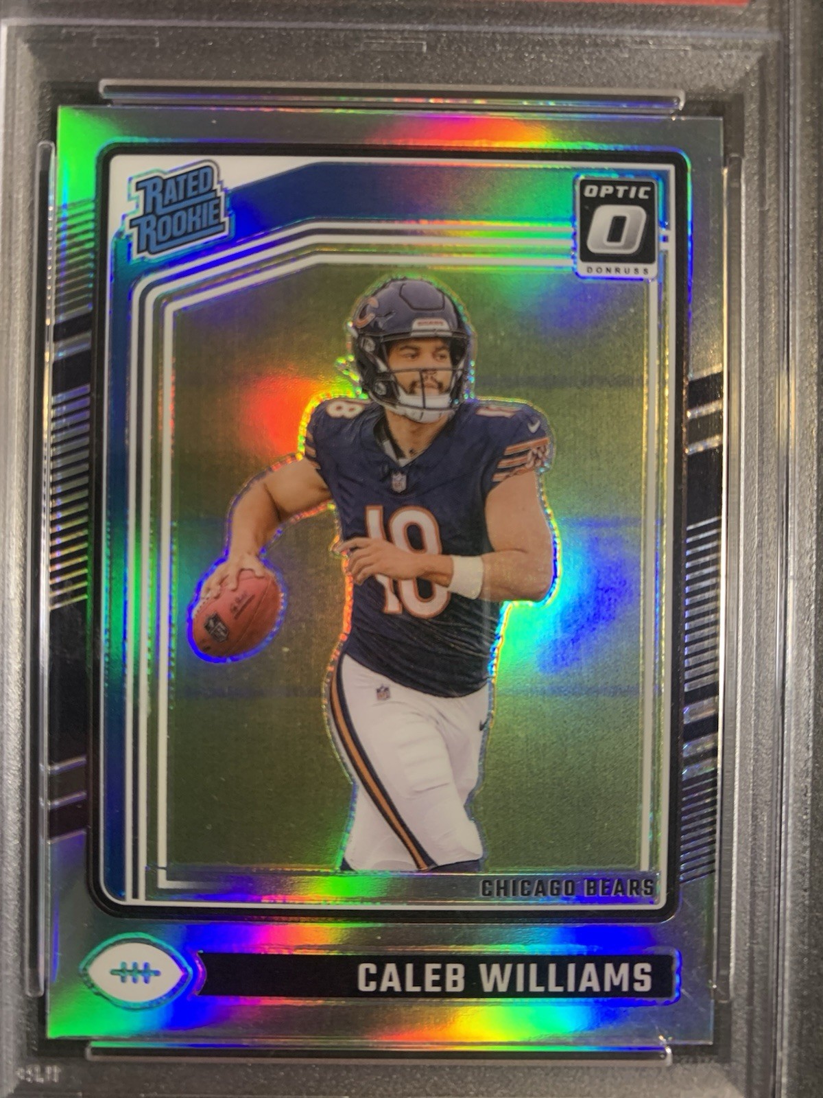 2024 Donruss Optic Rated Rookie Caleb Williams #201 Holo Prizm (RC) PSA 10 GEM view 2