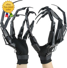 Halloween Articulated Fingers with Extension Nails  Gloves, Upgrade 3D Claw Han