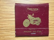 Vintage Matchbook Absolute Motorcycles Sydney Rd Brunswick Triumph approx 54x58