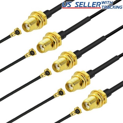 5pcs 6'' U.FL to SMA Female Antenna WiFi Pigtail Cable ufl Mini PCI