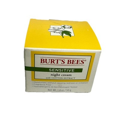 Burt s Bees Sensitive Night Cream W/ Cotton Extract 1.8 Oz