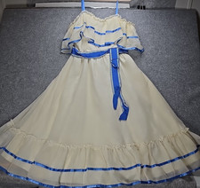 Vintage Alfred Angelo Flirtations Dress Blue And White Home Coming Prom