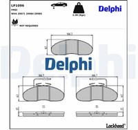 Delphi LP1096 Bremsbelagsatz FüR Scheibenbremse Bremsbelagsatz