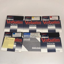 Vintage Verbatim 2S/HD Double Sided Datalife 5.25" FloppyDisks UNTESTED AS IS