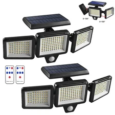 Waterproof 210 LED Solar Powered Light Outdoor PIR Motion Sensor Garden Security