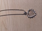Sterling Silver " MOM " cutout Heart pendant on sterling rope chain — photo 5