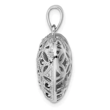 Silver  w/Garnet Heart Pendant QP4543GA