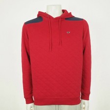 Vineyard Vines Quilted Pullover Hoodie Mens Medium Red Whale Hooded Sweatshirt