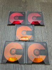 Sony Minidiscs - 5 Discs - 74 min - Yellow  Red - Shock Absorbing C. - w/ Case