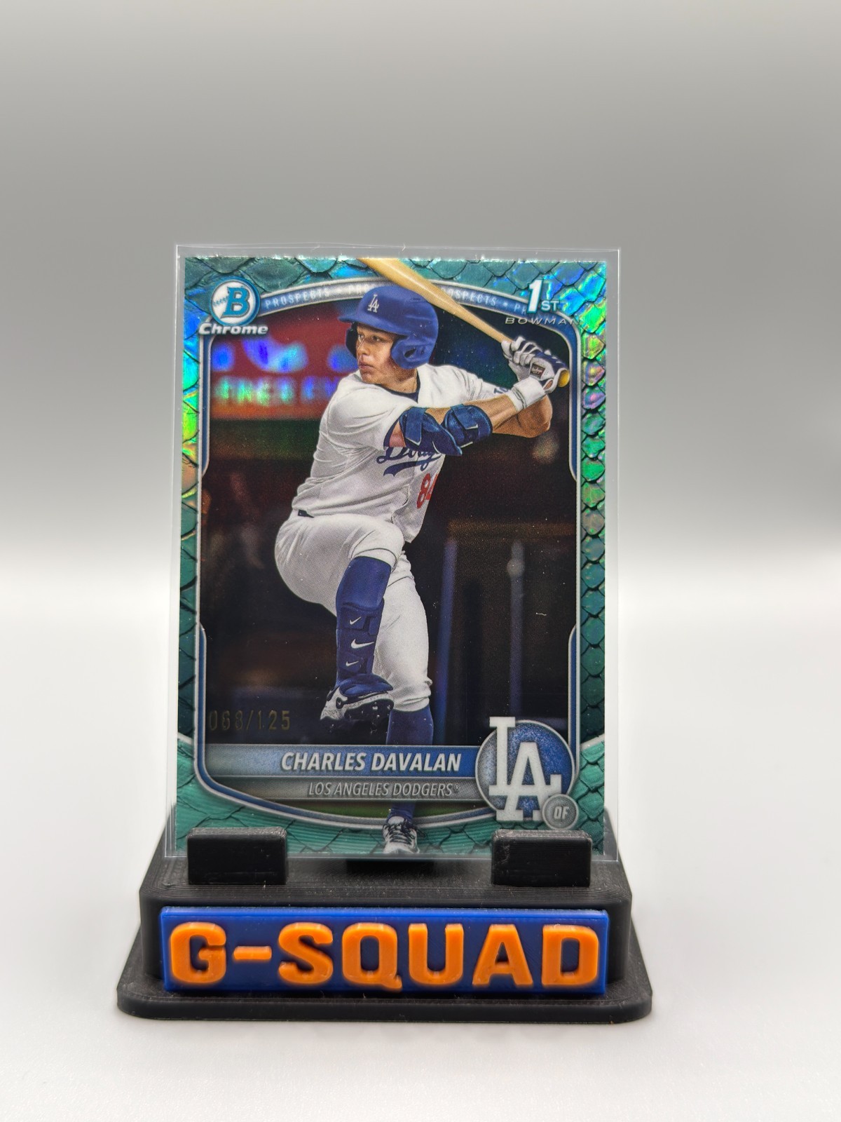 2025 Bowman Draft Chrome Charles Davalan Aqua Reptilian Refractor /125 #BDC-96