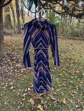 Vintage Marian Sue Long Sleeve Striped Dress
