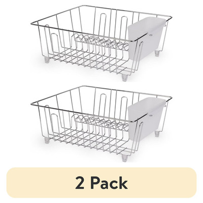 (2 pack) Mainstays Small Wire Dish Rack - Chrome - 14.17'' W x 12.64'' L x 5.67'' H