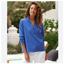 Frank Eileen PATRICK Popover Henley Heritage Jersey blue size large