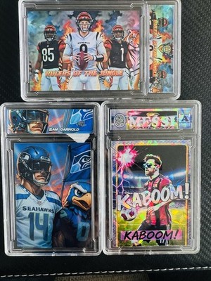 Burrow, Higgins, Chase, Darnold, and Messi NOVELTY Cards
